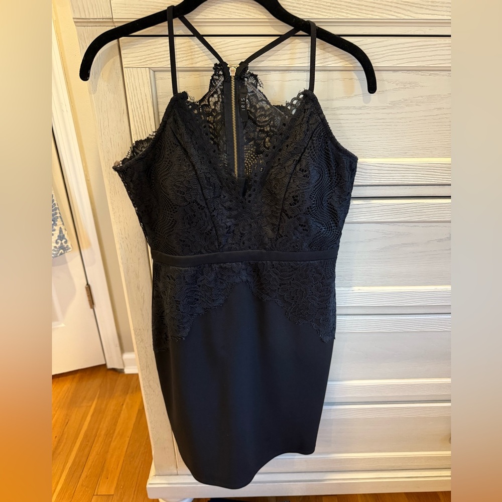 Iris Black Mini Dress